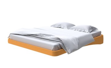 Кровать двуспальная парящая 180х200, Велюр (Scandi Cotton 18 Шафран) в Чите