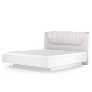Кровать с подъемным механизмом Кураж Марсель-11 (Белый, ткань Catania white) 1400 в Чите