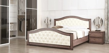 Кровать спальная Стиль 1, 160х190, кожзам, с основанием в Чите