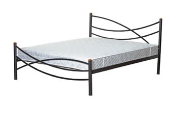 Двуспальная кровать Волна, 160х200, черная в Чите