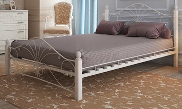 Кровать двуспальная Фортуна 1, 1600, белый/белый в Чите
