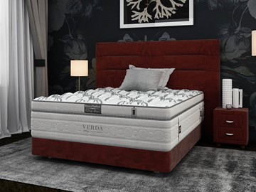 Спальная кровать Modern Compact/Podium M 160х200, Микровелюр (Manhattan Гранатовый) в Чите