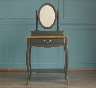 Косметический столик Leontina с зеркалом (ST9321BLK) Черный в Чите