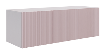 Антресоль трехдверная Зефир 119.01 (белое дерево/пудра розовая (эмаль)) в Чите