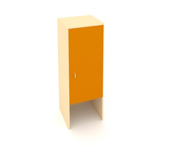Детский шкаф-пенал ДП-2 Беж + Оранжевый в Чите