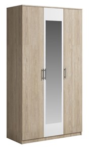 Шкаф 3 двери Genesis Светлана, с зеркалом, белый/дуб сонома в Чите