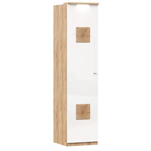 Шкаф одностворчатый с декор. накладками Фиджи 659.225, белый в Чите