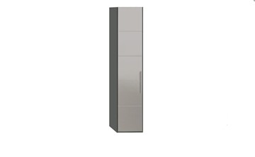 Шкаф Наоми с зеркальной дверью левый, цвет Фон серый, Джут СМ-208.07.02 L в Чите