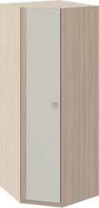 Распашной угловой шкаф Глэдис М21 (Шимо светлый/Белый текстурный) в Чите