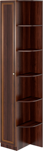 Угловой шкаф-стеллаж Беатрис М13 левый (Орех Гепланкт) в Чите