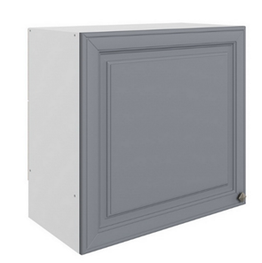 Настенный шкаф Мишель под вытяжку L600 H566 (1 дв. гл.) эмаль (белый/серый) в Чите