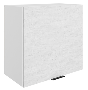 Кухонный шкаф Стоун L600 Н566 (1 дв. гл.) (белый/белая скала) в Чите