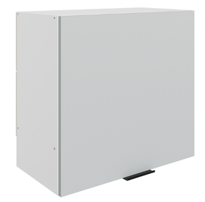 Кухонный шкаф Стоун L600 Н566 (1 дв. гл.) (белый/лайт грей софттач) в Чите