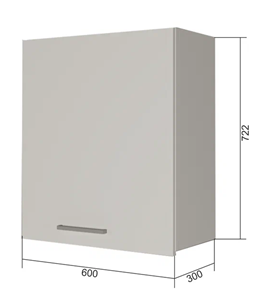 Кухонный шкаф ВС7 60, МДФ Графит/Антрацит в Чите