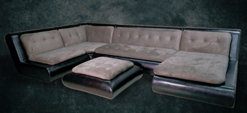 П-образный диван Шад Эвелина со столом-пуфом в Чите