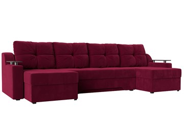 П-образный диван Сенатор, Бордовый (Микровельвет) боннель в Чите
