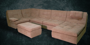 П-образный диван Шад Премьер со столом-пуфом в Чите