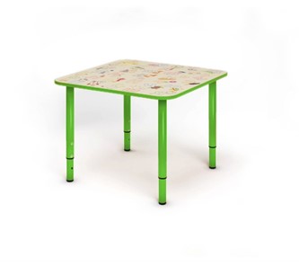 Детский регулируемый столик Азбука квадратный СДО-4 Зеленый в Чите