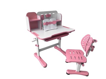 Стол растущий и стул Vivo Pink FUNDESK в Чите