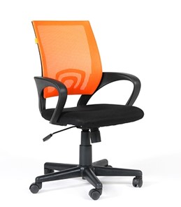 Кресло CHAIRMAN 696 black Сетчатый акрил DW66 оранжевый в Чите