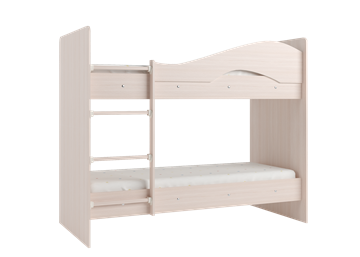 Двухъярусная кровать Мая на щитах со шкафом и ящиками, цвет Млечный дуб в Чите - предосмотр 2