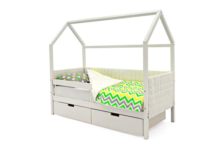 Детская кровать-домик «Svogen белая» мягкая в Чите - изображение 3