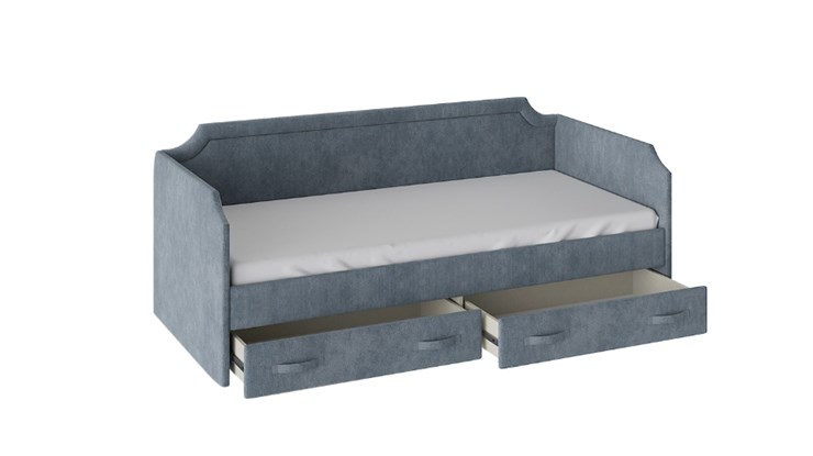 Подростковая кровать Кантри Тип 1, ТД-308.12.02 (Замша синяя) в Чите - изображение 1