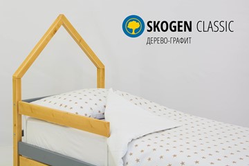 Кровать-домик мини Skogen дерево-графит в Чите - предосмотр 3