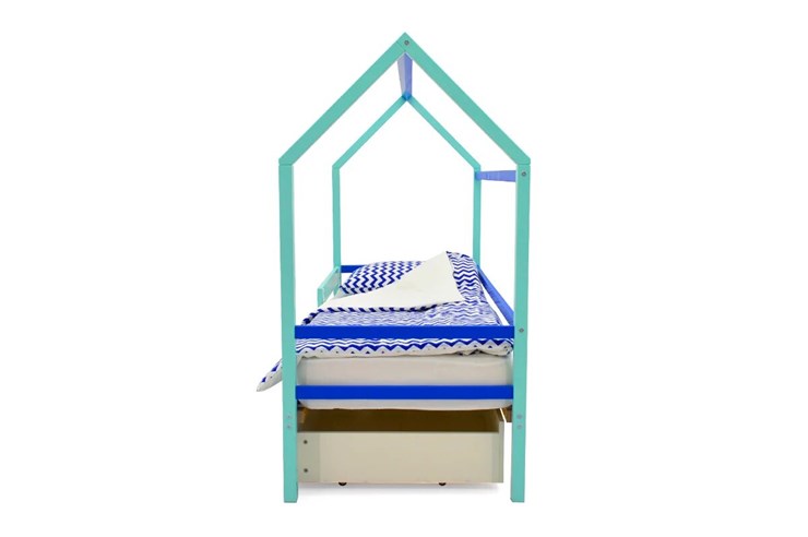 Кровать-домик Svogen синий-мятный в Чите - изображение 5