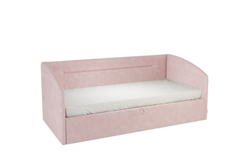 Кроватка 0.9 Альба (Софа), нежно-розовый (велюр) в Чите
