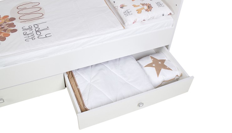 Детская кровать с комодом Фея 1100 Белый в Чите - изображение 10