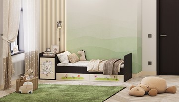 Детская кровать с комодом Фея 1100 Зайчонок Венге-бежевый в Чите - предосмотр 5