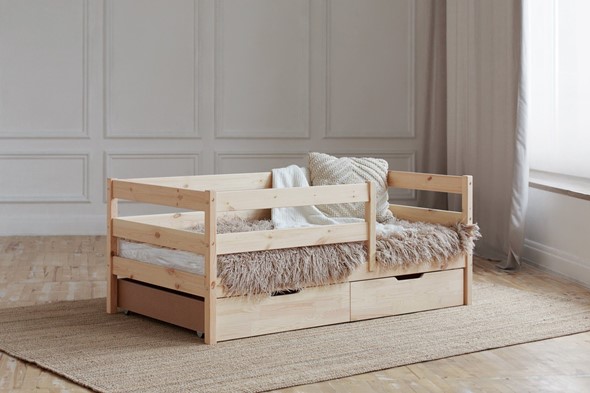 Кровать детская Софа с ящиками, без покраски в Чите - изображение