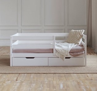 Кровать детская Софа с ящиками, цвет белый в Чите