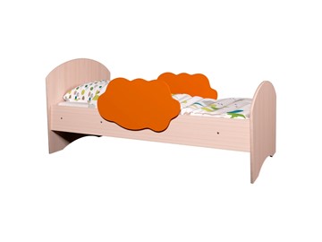 Детская кровать Тучка, корпус Дуб млечный, фасад Оранжевый в Чите