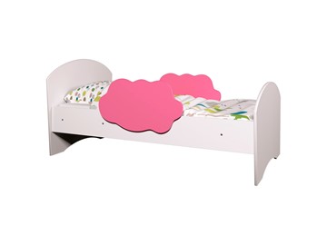 Кровать детская Тучка, корпус Белый, фасад Розовый в Чите