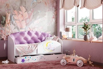 Детская кровать с бортиками Звездочка с бортиком, Фиолетовый в Чите