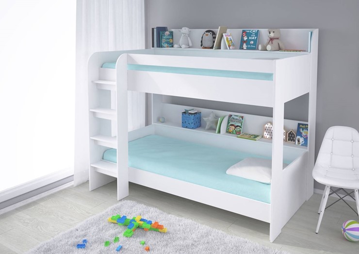 Кровать 2-х ярусная POLINI Kids Simple 5000 Белый в Чите - изображение 4