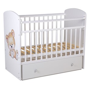 Детская кровать Фея 750 Медвежонок Белый в Чите - предосмотр