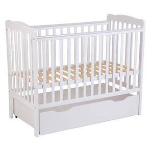 Кроватка для новорожденных POLINI Kids Simple 310-02 Белый в Чите