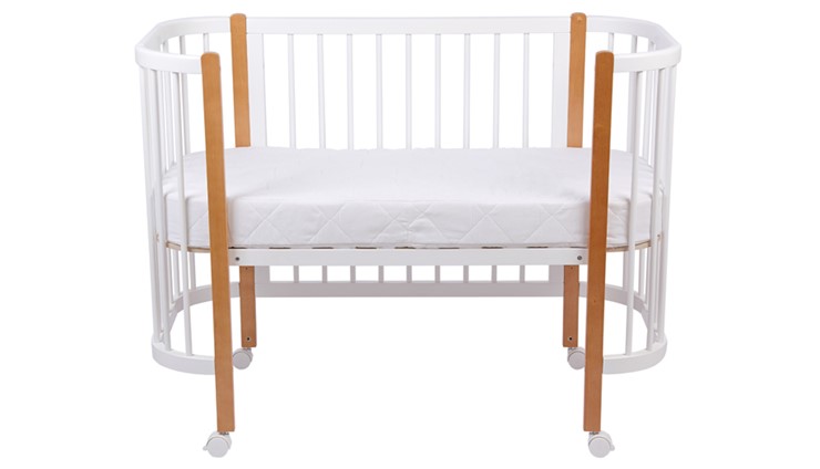 Кроватка в детскую POLINI Kids Simple 350 Белый / Бук в Чите - изображение 11
