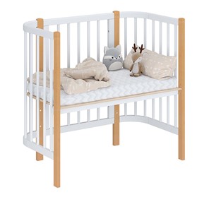 Детская кровать POLINI Kids Simple 105 Белый / Бук в Чите - предосмотр 1