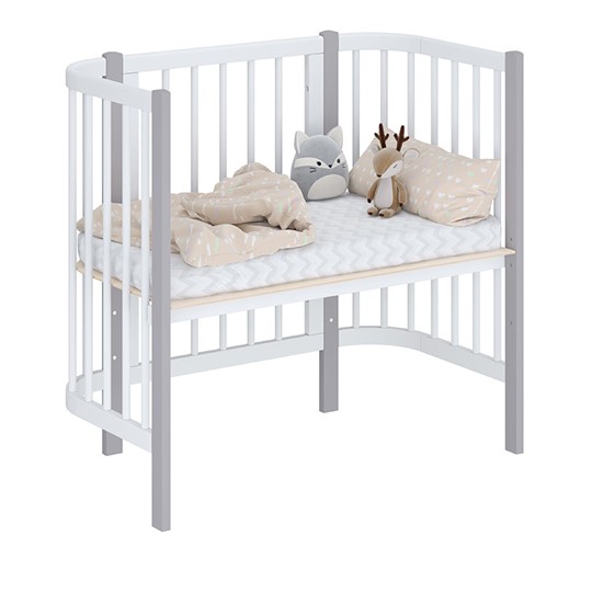 Приставная кровать POLINI Kids Simple 105 Белый / Серый в Чите - изображение 1