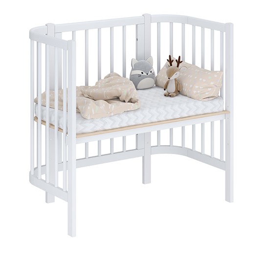 Кроватка приставная POLINI Kids Simple 105 Белый в Чите - изображение 1