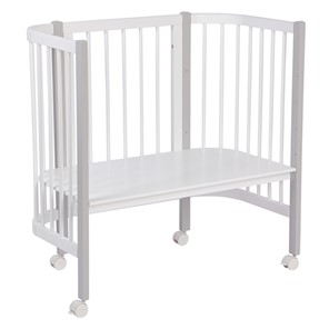 Кроватка детская приставная POLINI Kids Simple 120 Белый / Серый в Чите - предосмотр 1