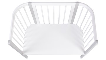 Кроватка детская приставная POLINI Kids Simple 120 Белый / Серый в Чите - предосмотр 3