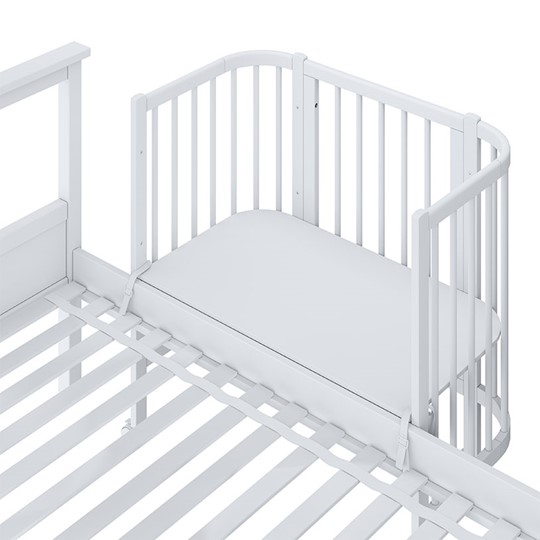 Кроватка приставная POLINI Kids Simple 120 Белый в Чите - изображение 5