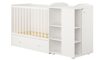 Детская кровать-шкаф с комодом POLINI Kids Ameli 800 Белый, серия AMELI в Чите