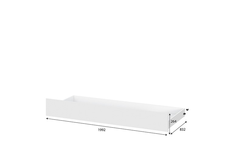 Кровать детская выкатная Токио, белый текстурный (одинарная (0,9х2,0) + выкатная) в Чите - изображение 4