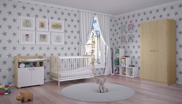 Комплект мебели для детской POLINI Kids Simple №2 Белый / Натуральный в Чите